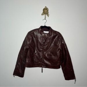 House Of Sunny Take A Trip Mini Racer Faux Leather Jacket 4